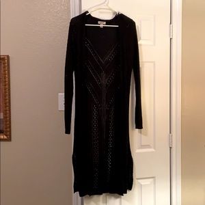 Black lace cardigan